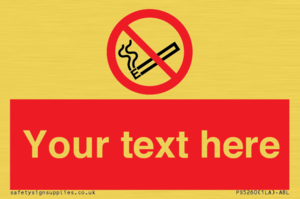 Custom No E-cigarettes / Vaping Sign